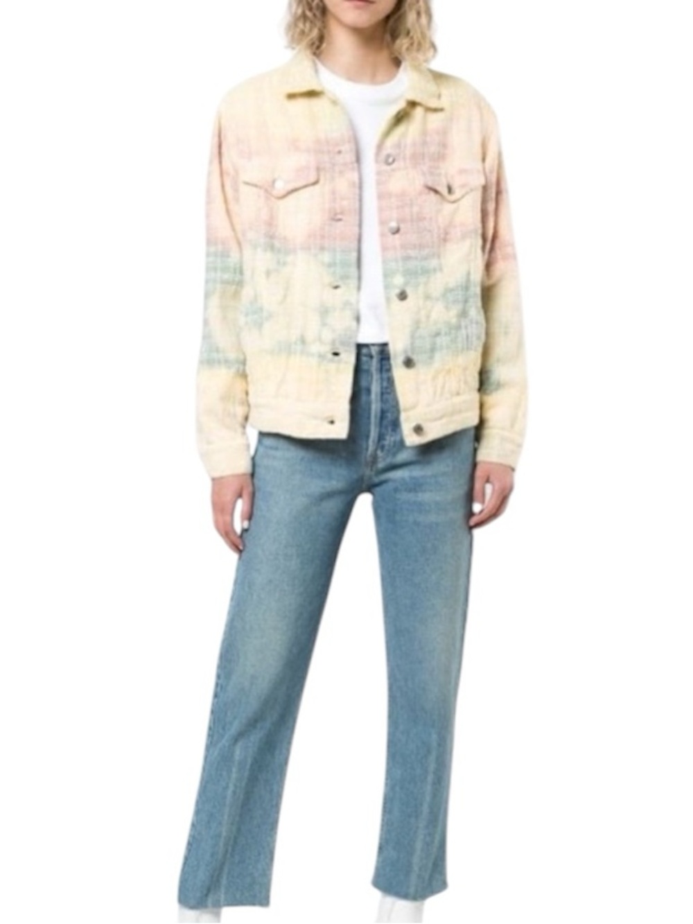 IRO Jeans Maloma Tweed Tie Dye Jacket size 40/L